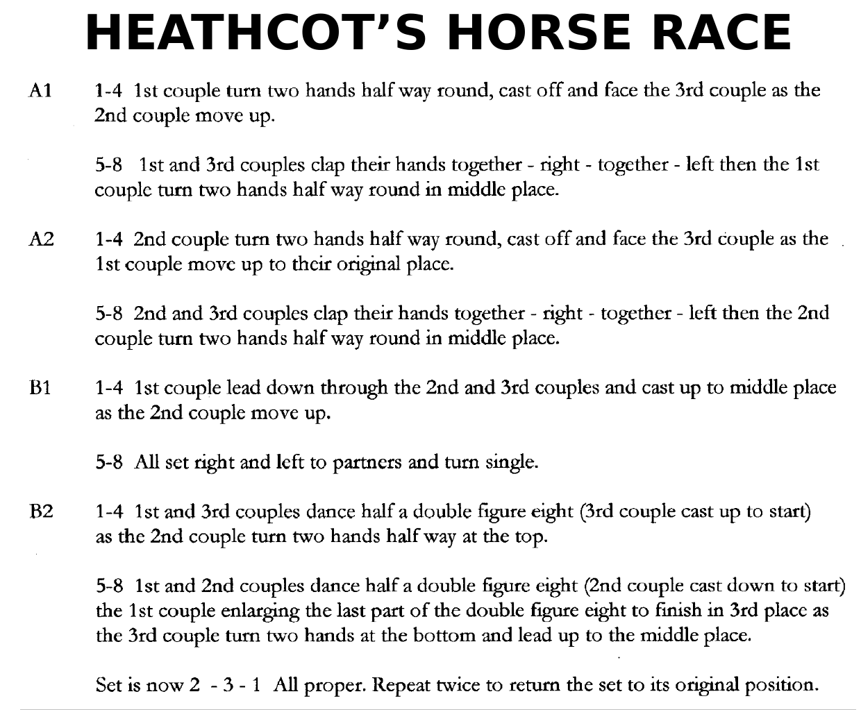 Heathcot's Horse Race (dance)